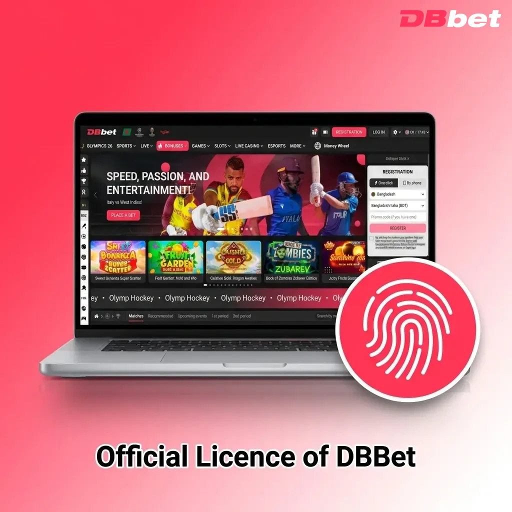 DBBet Curacao eGaming Authority official gaming licence ensuring fair play and secure transactions for Bangladesh players