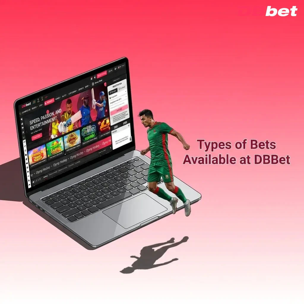 DBBet bet types including single, parlay accumulator, and system bets for Bangladesh bettors